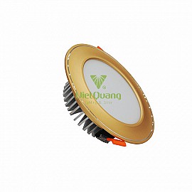 ĐÈN LED ÂM TRẦN ĐỔI MÀU MẶT CONG 5W VIỀN VÀNG VQATCV06-5W-3