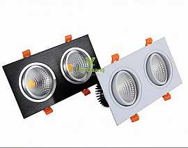 ĐÈN ÂM TRẦN VUÔNG ĐÔI 2x7W - 3 MÀU