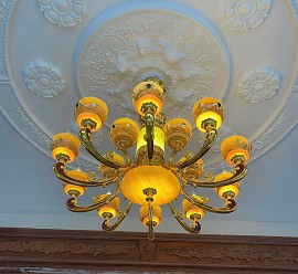 Đèn chùm đồng bát đá VQDCD7206-15