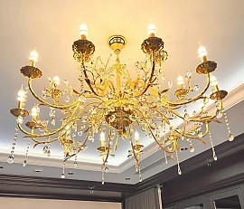 Đèn chùm đồng mạ vàng VQDCD7199-18