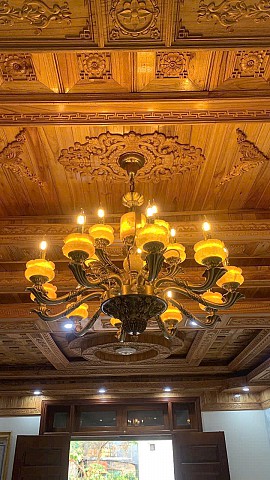 Đèn chùm đồng bát đá VQCD6916-15