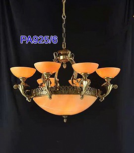 Đèn chùm đồng bát đá VQCDBD925-6