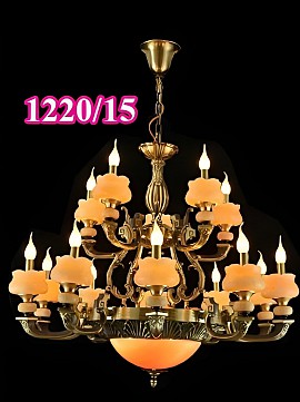 Đèn chùm đồng bát đá VQCD1220-15