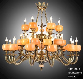 Đèn chùm đồng bát đá VQCD1331-30