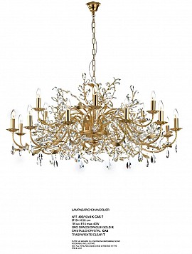 Đèn chùm đồng pha lê VQCD492-18