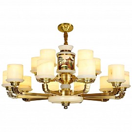 Đèn chùm đồng bát đá VQCD5956-15