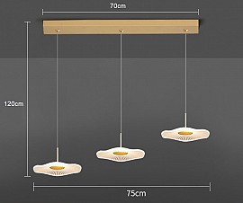 Đèn thả lá sen pha lê cao cấp VQLS1520-3