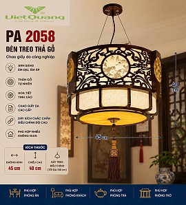 Đèn thả lồng gỗ VQDLG2058