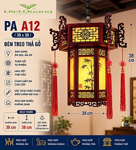 Đèn thả lồng gỗ VQDLGA12