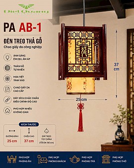 Đèn thả lồng gỗ VQDLGAB1