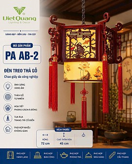 Đèn thả lồng gỗ VQDLGAB2