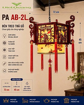 Đèn thả lồng gỗ VQDLGAB2-2L