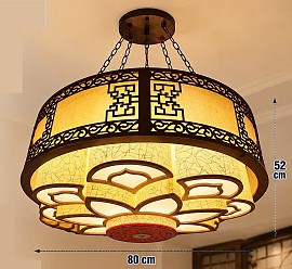 Đèn thả lồng gỗ VQDLGAB6