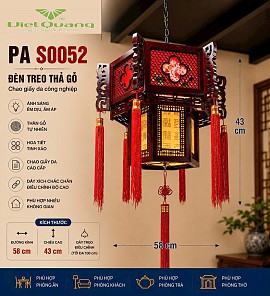 Đèn thả lồng gỗ VQDLGS0052