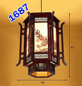 Đèn thả lồng gỗ VQDLG1687