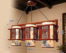 Đèn thả lồng gỗ VQDLGAB7