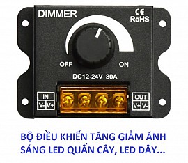 Chiết áp dimmer điểu khiển tăng giảm ánh sáng đèn led đúc, led dây